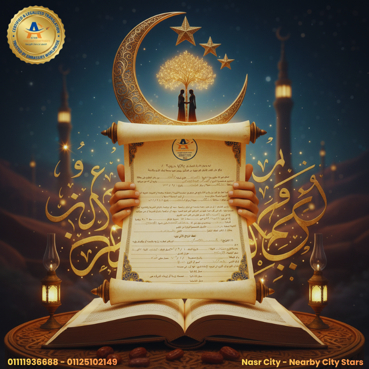 ترجمة عقد الزواج ترجمة معتمدة
