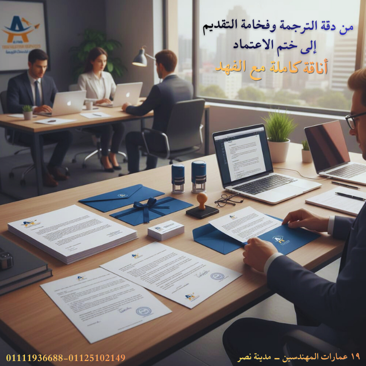ترجمة معتمدة في جميع المجالات